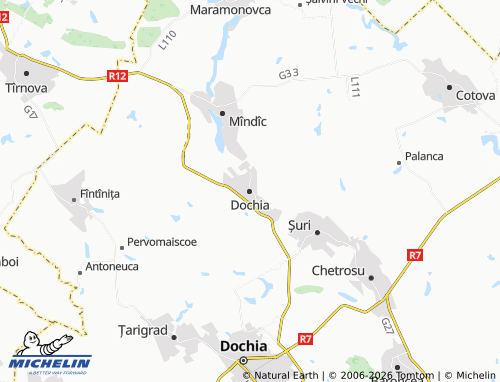 MICHELIN Dochia map - ViaMichelin