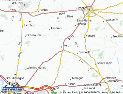 Mapa MICHELIN Muron - ViaMichelin