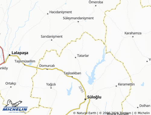 MICHELIN Tatarlar map - ViaMichelin