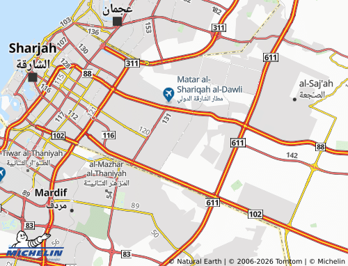 MICHELIN Al Qarrayen 3 map - ViaMichelin