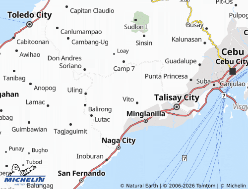 MICHELIN Cadulawan map - ViaMichelin