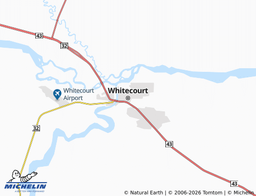 Carte MICHELIN Whitecourt - ViaMichelin