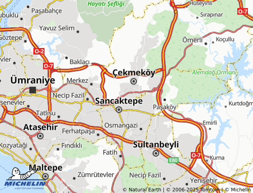 MICHELIN Cumhuriyet map - ViaMichelin