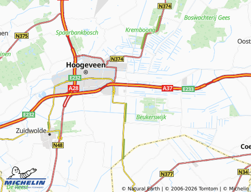 Kaart MICHELIN Hollandscheveld - ViaMichelin