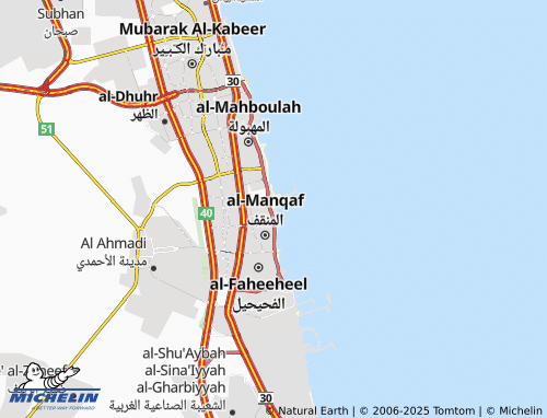MICHELIN Mangaf Block 5 map - ViaMichelin
