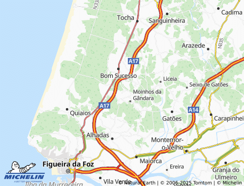MICHELIN Casal Lourenço map - ViaMichelin