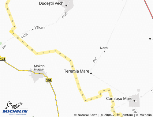 Mappa MICHELIN Teremia Mică - ViaMichelin