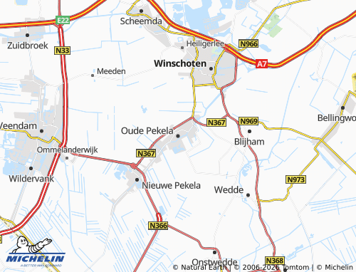 Carte MICHELIN Oude Pekela - ViaMichelin