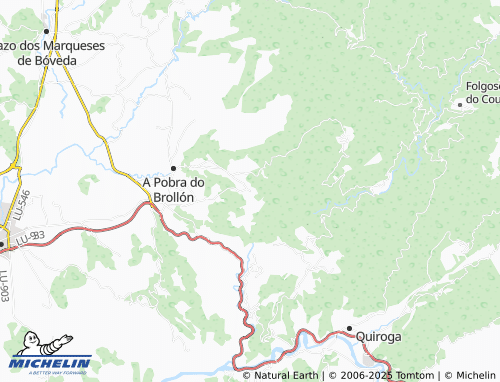 MICHELIN Salcedo (San Xoán) map - ViaMichelin