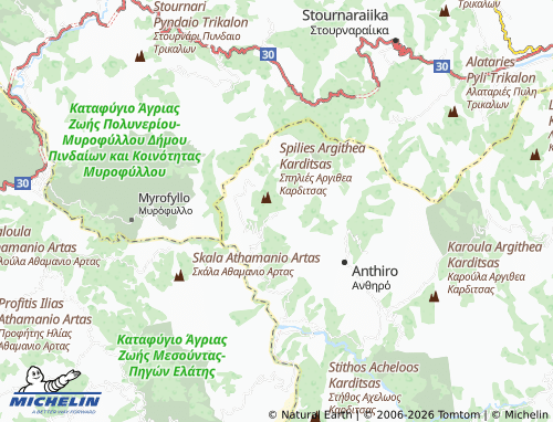 MICHELIN Perivolio map - ViaMichelin