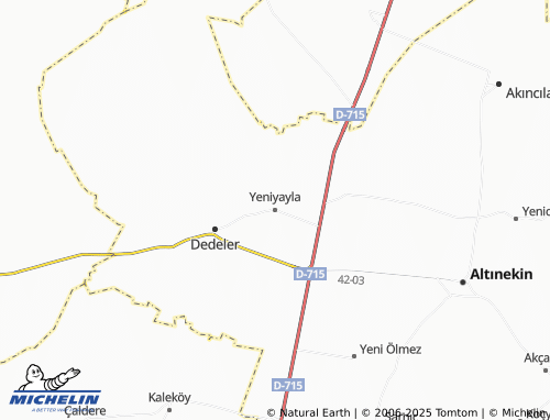 MICHELIN Yeniyayla map - ViaMichelin