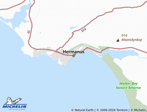 MICHELIN-Landkarte Hermanus - ViaMichelin