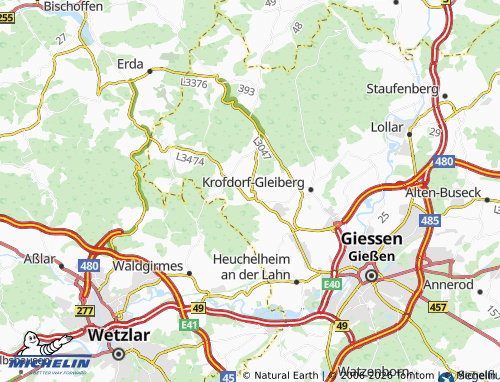 MICHELIN Rodheim-Bieber map - ViaMichelin