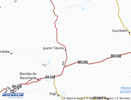 Mappa MICHELIN Juarez Távora - ViaMichelin