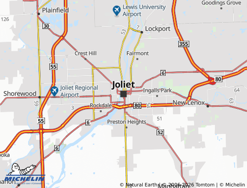 Carte MICHELIN Joliet - ViaMichelin