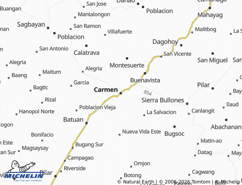 MICHELIN Poblacion Sur map - ViaMichelin