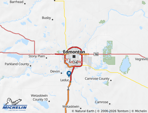 Carte MICHELIN Alberta - ViaMichelin