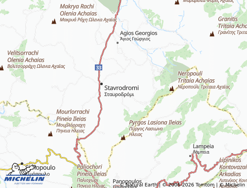 MICHELIN Kato Drosia map - ViaMichelin