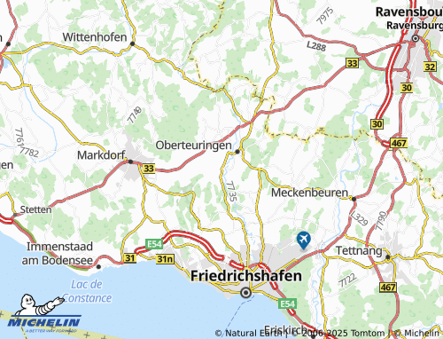 MICHELIN Unterteuringen map - ViaMichelin