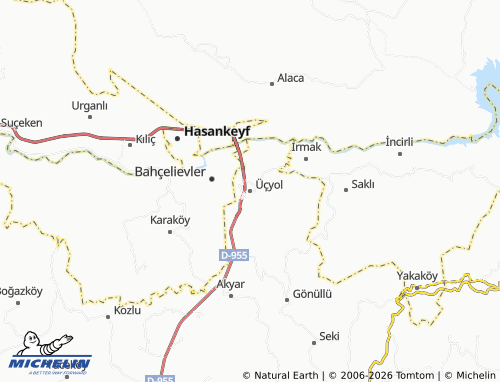 MICHELIN-Landkarte Üçyol - ViaMichelin