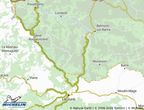 Mappa MICHELIN Saint-Sever-du-Moustier - ViaMichelin