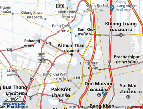 Mapa MICHELIN Pathum Thani - ViaMichelin