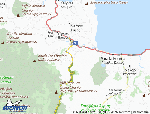 MICHELIN Alikampos map - ViaMichelin