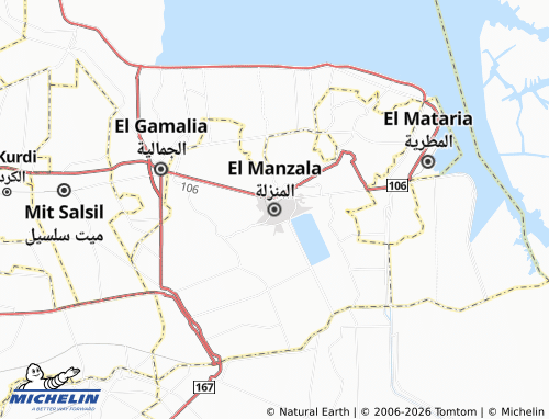 Mapa MICHELIN El Manzala - ViaMichelin