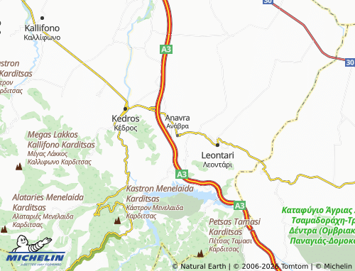 MICHELIN Anavra map - ViaMichelin