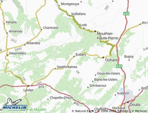 MICHELIN Évillers map - ViaMichelin