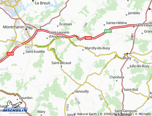 Carte MICHELIN Saint-Privé - ViaMichelin