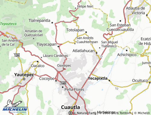 Mapa MICHELIN Colonia Campestre Lomas de Texcalpan - ViaMichelin