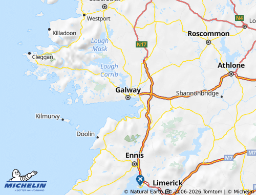 Carte MICHELIN Galway - ViaMichelin
