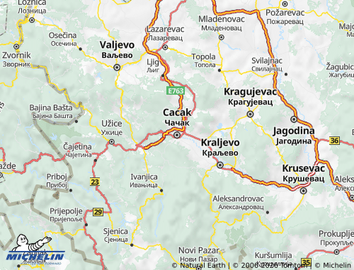Carte MICHELIN Moravički - ViaMichelin