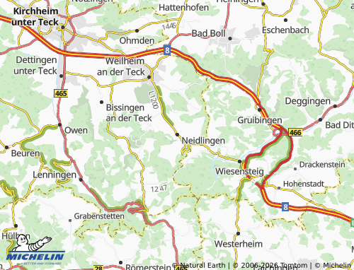 MICHELIN Neidlingen map - ViaMichelin