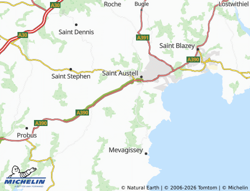 Mapa MICHELIN Polgooth - ViaMichelin