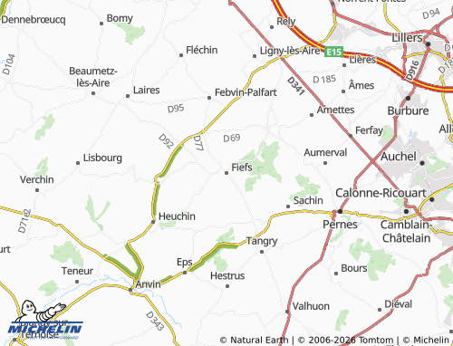 Mapa MICHELIN Fiefs - ViaMichelin