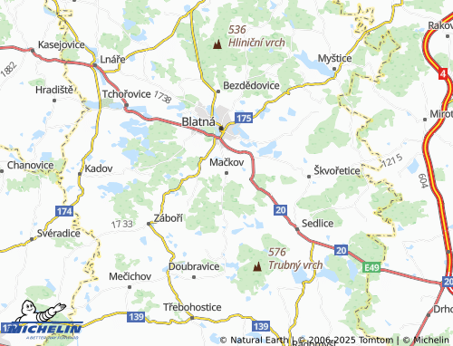 Carte MICHELIN Mačkov - ViaMichelin