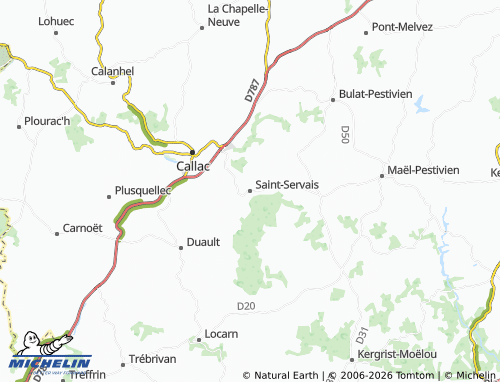 Mapa MICHELIN Saint-Servais - ViaMichelin