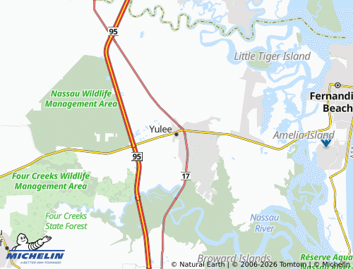 Mapa MICHELIN Yulee - ViaMichelin