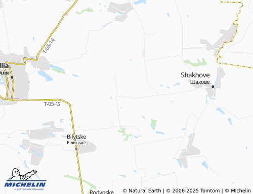 MICHELIN Nove Shakhove map - ViaMichelin