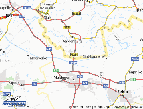 Carte MICHELIN Eede - ViaMichelin