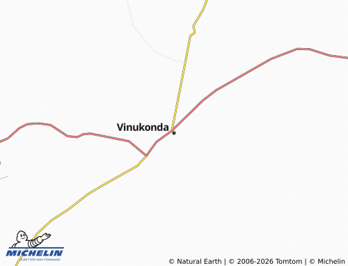 MICHELIN-Landkarte Vinukonda - ViaMichelin
