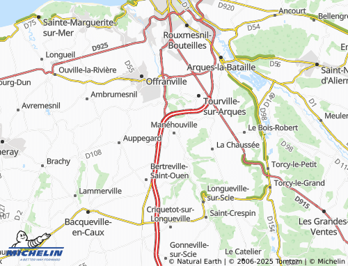 Carte MICHELIN Manéhouville - ViaMichelin