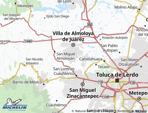 MICHELIN San Mateo Tlalchichilpan map - ViaMichelin