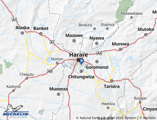Carte MICHELIN Harare - ViaMichelin