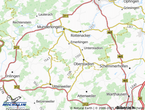 Carte MICHELIN Hundersingen - ViaMichelin