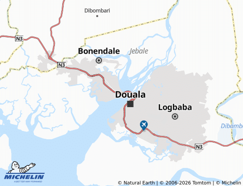 MICHELIN-Landkarte Bonabéri - ViaMichelin