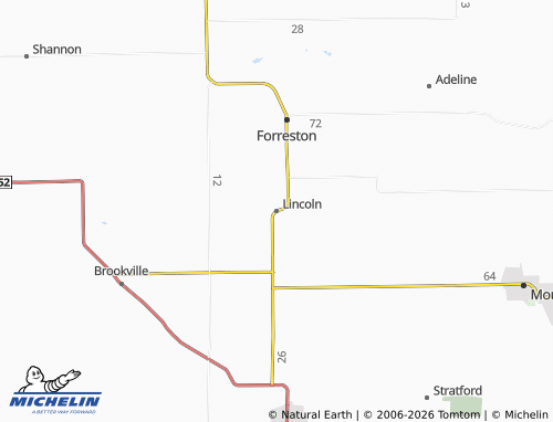 Mapa MICHELIN Lincoln - ViaMichelin
