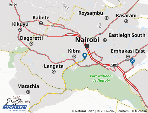MICHELIN-Landkarte Kibera - ViaMichelin